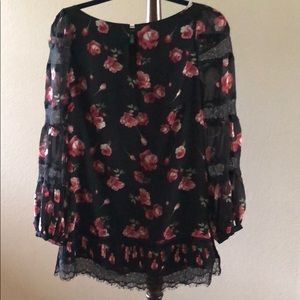 WHBM Floral Long-Sleeve